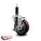 Service Caster 4'' Maroon Poly Swivel 1'' Expanding Stem Caster with Brake SCC-EX20S414-PPUB-MRN-TLB-1 - alternate 4